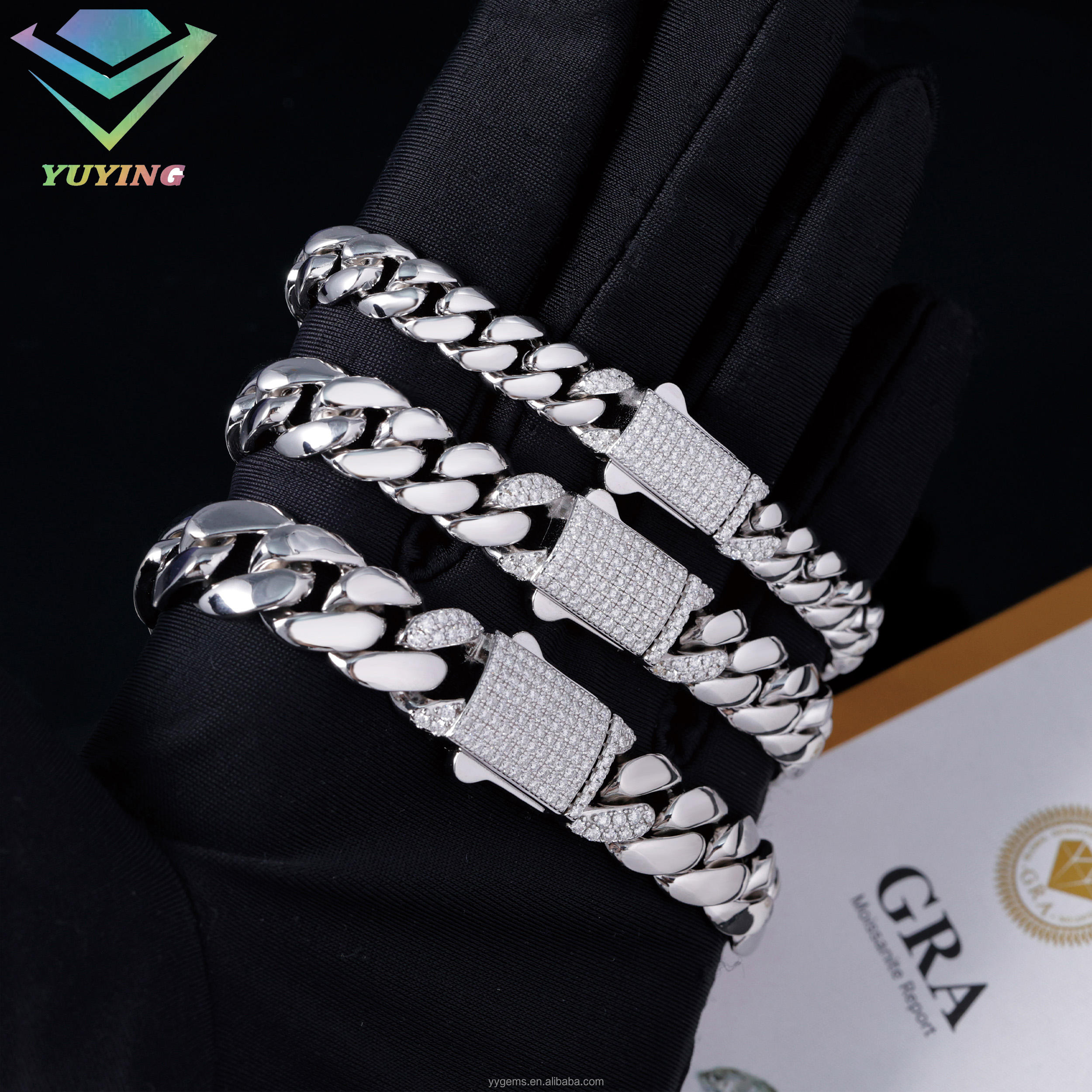 Collana Girocollo Con Catena A Maglie Cubane Robuste Color Argento In - Foto 4