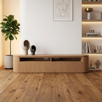 Meuble TV moderne à panneaux cannelés, éco-responsable, meuble d'appoint pour salon, chambre, mobilier de maison