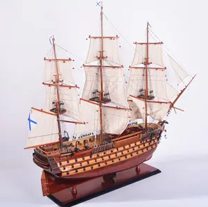 Artigianato in legno 12 patriolov fondo in rame L80cm modello di nave decorazione nautica per la decorazione domestica