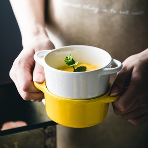 <span class=keywords><strong>Bol</strong></span> de cuisson miniature contemporain en porcelaine blanche 200 ml, qualité AB, finition lisse et vernie, multi-usages, écologique, technique personnalisée - Product Image 4