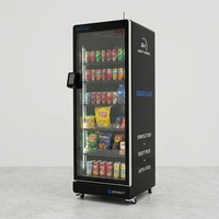 Distributeur automatique intelligent IA de snacks et boissons avec paiement sans espèces par carte de crédit, SDK, refroidissement par compresseur, reçus numériques et glacière intelligente