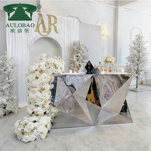 Club Muebles Espejo Acero inoxidable Barra de Bar portátil Mesa de cóctel - Product Image 1