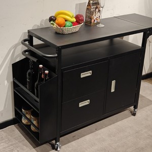 Carrito de barbacoa metálico para exteriores con almacenamiento y ruedas, carrito de cocina con encimera de acero inoxidable y almacenamiento para barbacoa. - Product Image 3
