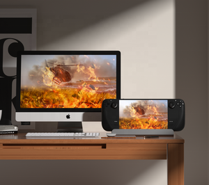 แท่นวางไอน้ำ,แท่นวางทีวีแท่นวางอลูมิเนียมแบบ5 In 1 60Hz HD-MI ใช้งานได้ USB-C สำหรับคอนโซลบนดาดฟ้าไอน้ำ - Product Image 1