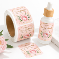 Étiquettes personnalisées imprimées en feuille d'or pour produits de santé, autocollantes, imperméables, pour emballages d'huiles essentielles et cosmétiques, avec logo.