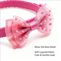 Collier pour animaux de compagnie à pois avec clochette, nœud papillon réglable pour chat et chien, accessoire de mode toutes saisons, fournisseur en gros