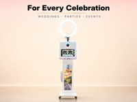 Cabina de Fotos Selfie Portátil con Pantalla Táctil de 15.6 Pulgadas y Reproducción de Video e Imágenes LCD de 29 Pulgadas para Bodas, Fiestas y Bares