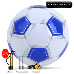 Durable Size 5 Soccer <b>Ball</b> Black White Glossy Surface Football with Inflator Pump Needles <b>Net</b> Bag Gift Set - Product Image 2