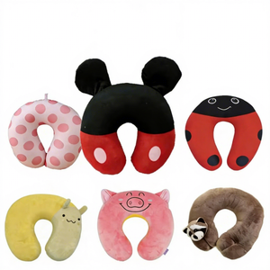 Protège-<span class=keywords><strong>cou</strong></span> en peluche personnalisés, créatifs, élastiques, super doux, en forme de U, rembourrés de fibres de polyester, écologiques - Product Image 1