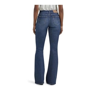 Wholesale Custom <b>Denim</b> Cheap Fashion Latest <b>Stretch</b> Women's <b>Denim</b> Pants High Waisted New Design Women's Flared Jeans - Product Image 2