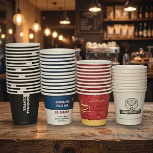 Gobelet en papier jetable à paroi simple, biodégradable et écologique, idéal pour le café, le thé, les milkshakes et les jus, parfait pour les cafés - Vente chaude - Product Image 6