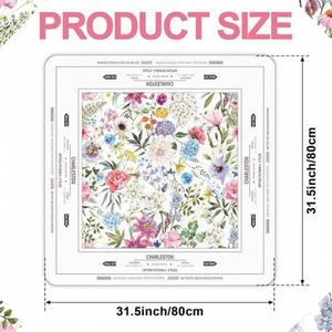 แผ่นรองเล่นไพ่มาจองลายดอกไม้ FX Floral Design ทำจากยางธรรมชาติ กันลื่น ลดเสียงรบกวน สำหรับเกมไพ่และกระดานหมากรุก - Product Image 2