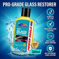 Nettoyant Vitres Voiture 300ml : Éliminateur de Film Huileux, Anti-Pluie, Anti-Reflet, Cire pour Pare-Brise