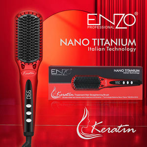 Spazzola Lisciante Elettrica <span class=keywords><strong>ENZO</strong></span> con Rivestimento in Ceramica LED per <span class=keywords><strong>Auto</strong></span>, Hotel e Uso Domestico - Product Image 3