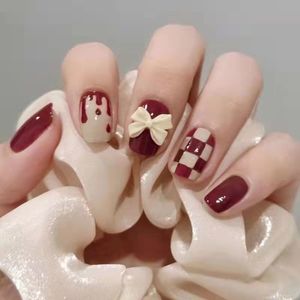 Vente en gros de faux ongles sexy et mignons à la mode, faux ongles, faux ongles, faux ongles artificiels courts et longs à presser - Product Image 3