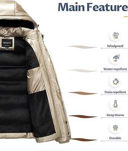 Chaqueta de Cuero Duradera para Hombre, Acabado Impermeable de PU, Transpirable, Ecológica, Construcción sin Costuras, Estilo Moderno para Invierno - Product Image 3