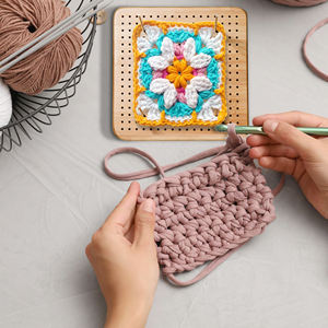 Planche de blocage pour projets de tricot et de crochet Planche à tricoter en bambou artisanale avec chevilles pour tricoter Crochet - Product Image 5