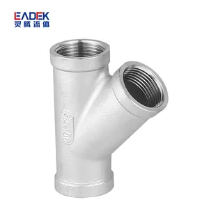Goods In Stock Manufacturers lEADTEK 150lb Stainless Steel 304 316 Pipe Female Threaded 45 Degree Tee