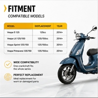Pièces de vilebrequin de moto, vilebrequin de moteur pour Vespa S LX Sprint Primavera 125150 IGET, pièces et accessoires 1A0032210B