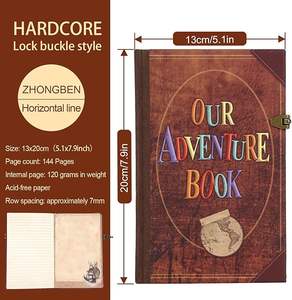 Nuestro <span class=keywords><strong>Libro</strong></span> de Aventuras, Diario de Tapa Dura, Álbum de Recortes, Álbum de Fotos, Estilo Retro, Cubierta con Letras en Relieve, Diario de Viaje, Álbum de Recortes - Product Image 2