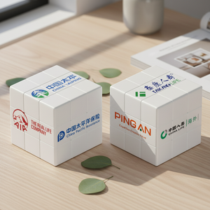 Cubo <span class=keywords><strong>de</strong></span> <span class=keywords><strong>Seguros</strong></span> 3x3 con Logotipo Personalizado OEM ODM, Impresión UV, Plástico ABS, Regalo Promocional para Empresas <span class=keywords><strong>de</strong></span> <span class=keywords><strong>Seguros</strong></span>, Obsequio Corporativo - Product Image 1