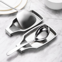Spatule de cuisine louche brosse ustensiles de cuisine réchaud 304 acier inoxydable cuillère reste support robuste pour cuisinière comptoir