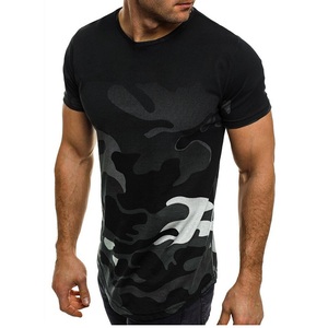 Camisetas con estampado de camuflaje para hombre, camiseta de fitness muscular, camisetas de marca de algodón, ropa para culturismo - Product Image 5