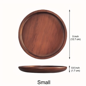 Acacia Solid <strong>Wood</strong> Custom Size Tea Serving Table <strong>Plate</strong> Snacks Food Fruit Cake Tea Dish Coffee Dessert Wooden for Home - Product Image 5
