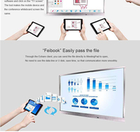Tableau blanc interactif intelligent, écran LCD, écran tactile, panneau d'affichage numérique, tableau intelligent pour l'enseignement en classe et l'éducation