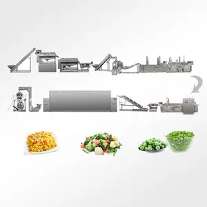 Linha de produção automática para legumes congelados, linha de processamento de cerdas mistas e doces