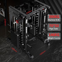 Rack de Squat Smith Power Unisexe en Acier – Appareil d'Exercice de Fitness, Entraîneur de Squat Fonctionnel pour la Force des Bras et des Jambes