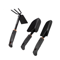 Kit de 3 pelles de jardinage noires multi-styles, petit format, très demandé