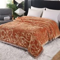 Direkt vom Hersteller 100% Polyester Doppel-Queen-Size Raschel-Decke Amerikanische Wolken-Flanell Coral-Fleece Nerzdecke 8kg Tragbare Winter-Bettdecke
