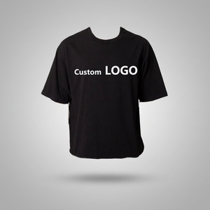 Men's Formal Custom Logo High Quality 100% Cotton Heavyweight Crew Neck Drop Shoulder Blank T-Shirts - Product Image 3