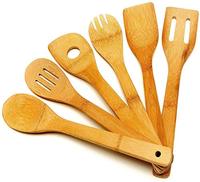 Ustensiles de cuisine en bambou, spatule et cuillère en bois antiadhésives, écologiques, fonctionnelles et flexibles, cadeau de déménagement ou de fête des mères