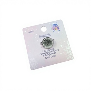 Anello 'GEMINI' in Acciaio Placcato Argento Antiossidante, Design Vintage Trendy Apribile, Gioiello Raffinato Impermeabile con Incastonatura a Forma di Numero Zodiacale - Product Image 1