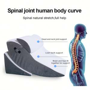 Juego de almohada de cuña de soporte ortopédico Juego de 4 piezas Almohada de cuña de cama de espuma viscoelástica - Product Image 6