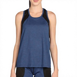 Camiseta Deportiva Personalizada para Mujer, Sin Mangas, de Secado Rápido, Transpirable, Elástica, de Color Sólido, con Logotipo Frontal, para Gimnasio, Yoga, Running, Entrenamiento - Product Image 4