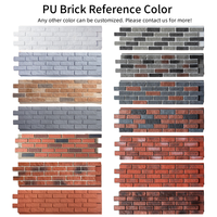 Panneaux muraux en mousse de brique Pu Décoration extérieure Victoria Blanc Gris 3D Polyuréthane Pierre artificielle Pu pour revêtement mural