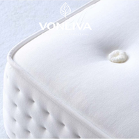 Matelas hybride de luxe Vonliva avec surmatelas en coton infusé au graphite et ressorts ensachés, garantie 10 ans – Idéal pour chambre d'étudiant, épaisseur 23 cm