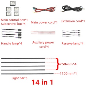 Luces Ambientales para Auto 14 en 1, Estilo RGB, 12V, Luces LED Decorativas de Neón para Auto, Tira LED RGB, Luces de Atmósfera para Auto - Product Image 6