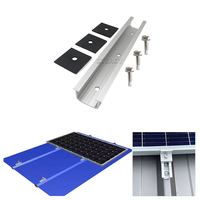 Support de montage photovoltaïque pour panneaux solaires sur rail mini de 200 mm pour toitures en acier avec rail photovoltaïque en alliage d'aluminium