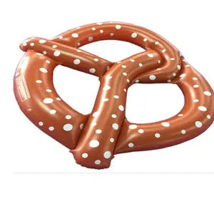 customized Spot pretzel doughnut Bread Circle three person pool inflatable float Swimming Ring