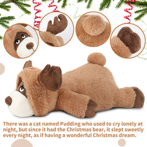 Veille de Noël Elk Bear jouet Chien Heartbeat jouet en peluche pour s. Comt Sleep Aid Cuddle, - Product Image 6