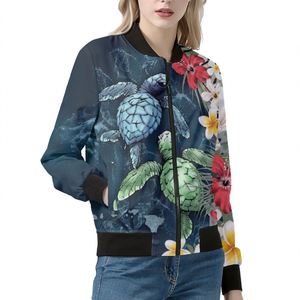 Service OEM vestes pour femmes hiver manteau décontracté polynésien <span class=keywords><strong>tatouage</strong></span> <span class=keywords><strong>tortue</strong></span> sweat à capuche 3D sur l'ensemble imprimé cadeau de noël - Product Image 3