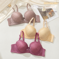 Ensemble de lingerie grande taille pour femme, soutien-gorge push-up à armatures trois quarts, bretelles convertibles, réglable, sexy, en dentelle d'été