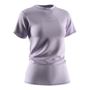 T-shirt de sport personnalisé pour femme, léger, violet, avec maille respirante pour la gym, le yoga et l'entraînement - Product Image 5