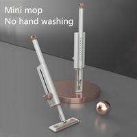 Mini mopa absorbente autoexprimible para limpieza de escritorio sin manos sucias mopa plana giratoria manos libres
