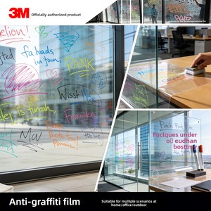 Pellicola Graffiti 3M Trasparente Opaca, Pellicola per Proiezione, Adesivo Murale Bifunzionale per Ufficio, Riunioni, Scrittura e Graffiti per Bambini, Moderno - Product Image 3
