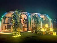Dôme géodésique moderne à énergie solaire en polycarbonate pour hôtel, salle à manger, entrepôt extérieur, cuisine, usage commercial